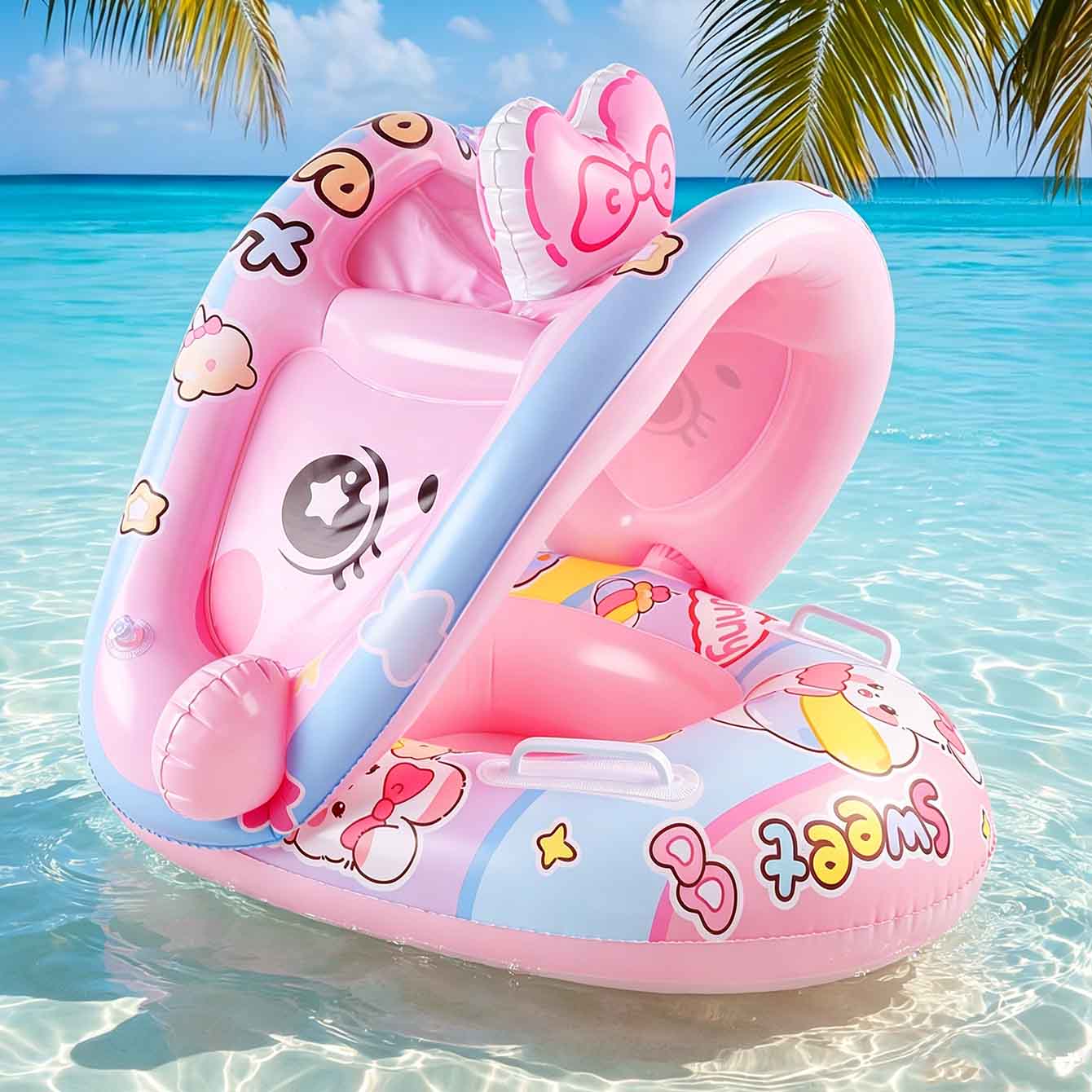 1PC Inflatable Pool Float Seat - Pool Float Ring Inflatable review and price