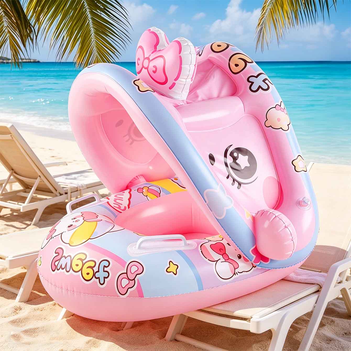 1PC Inflatable Pool Float Seat - Pool Float Ring Inflatable review and price