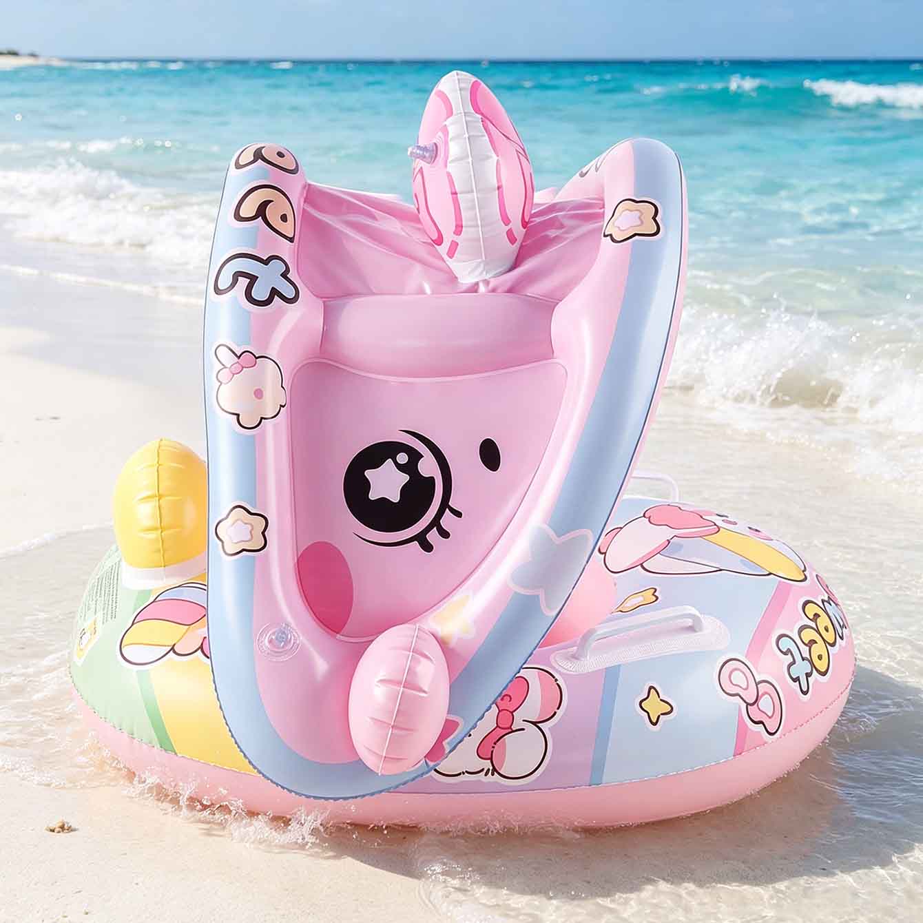 1PC Inflatable Pool Float Seat - Pool Float Ring Inflatable review and price