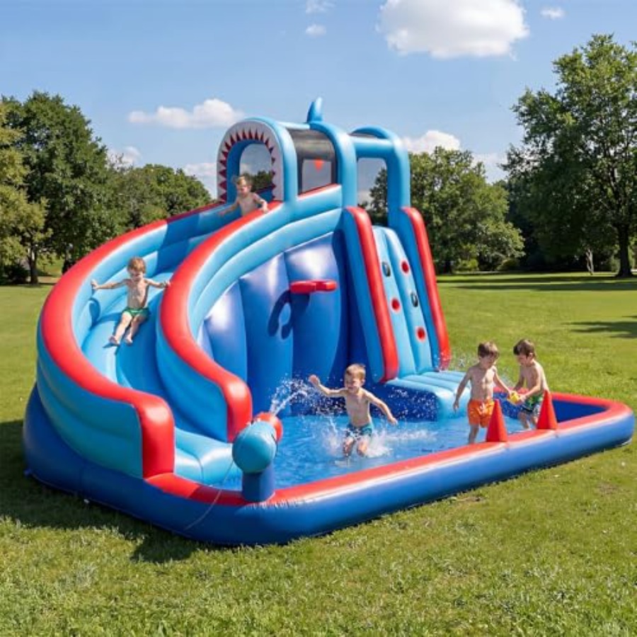 Backyard inflatable water slid - Water Slide Inflatable review and price