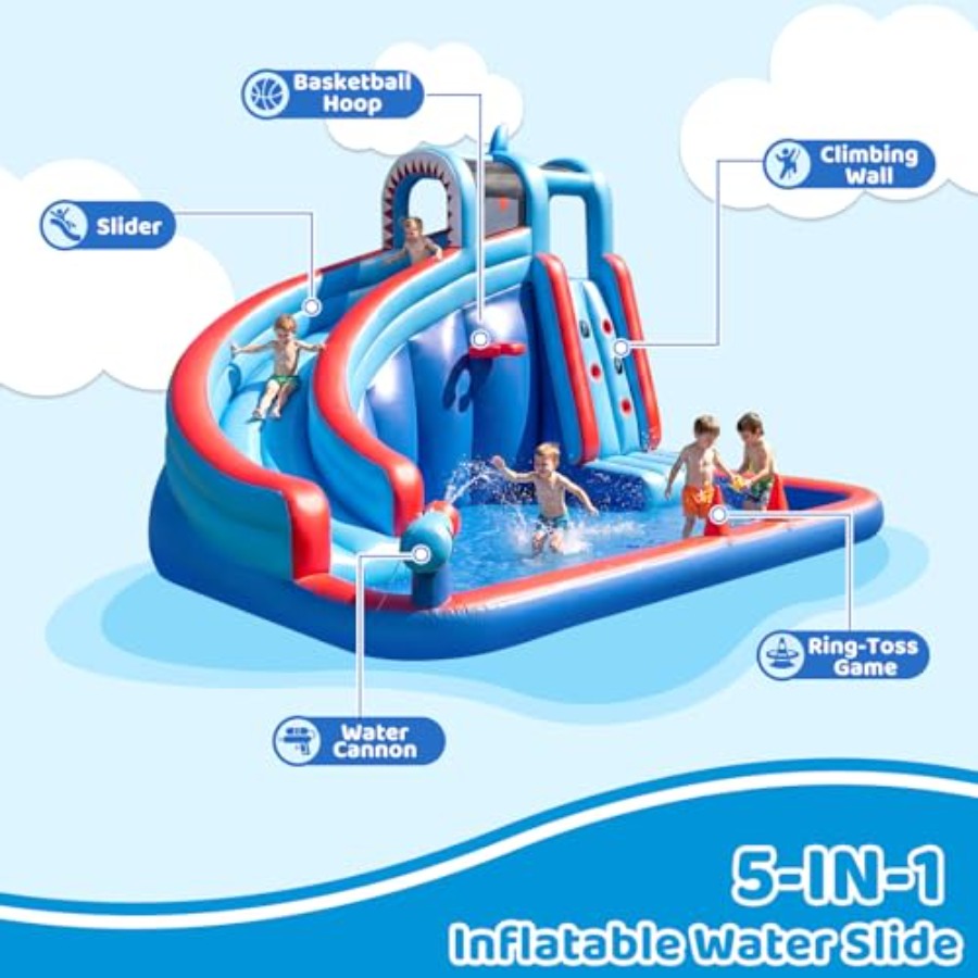 Backyard inflatable water slid - Water Slide Inflatable review and price