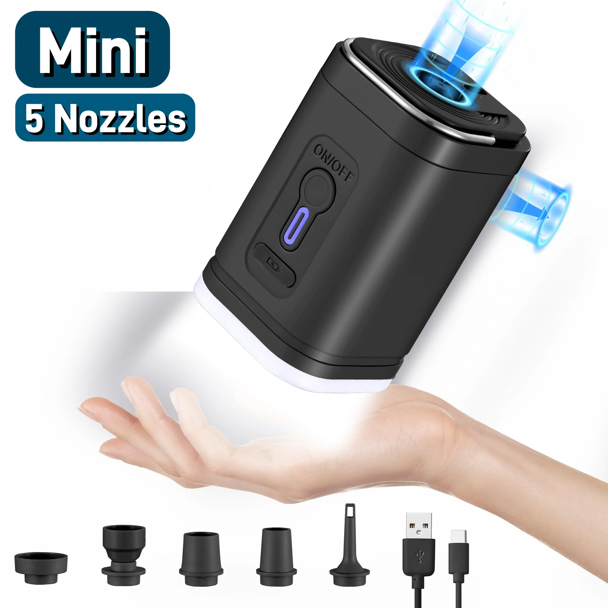 Mini Portable Air Pump with 13 - Pool Lounger Inflatable review and price