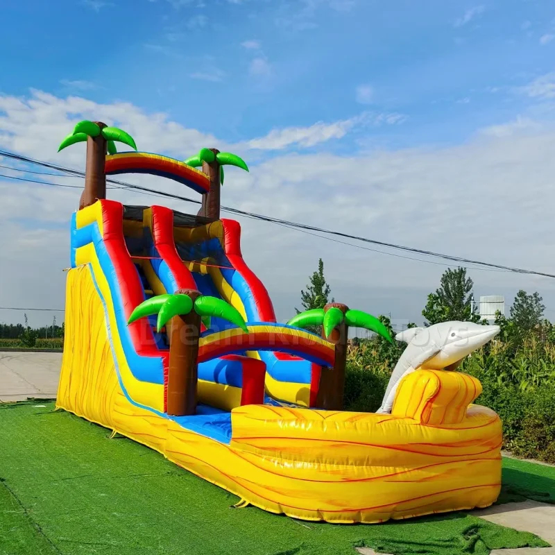 Giant Tropical Dolphin Theme I - Water Slide Inflatable review and price