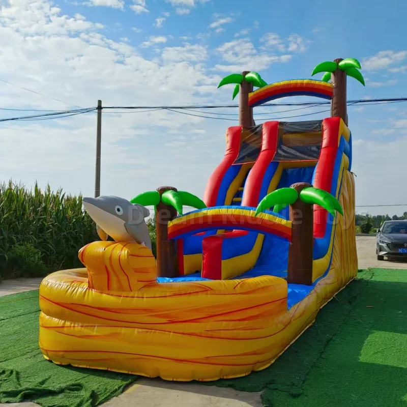 Giant Tropical Dolphin Theme I - Water Slide Inflatable review and price