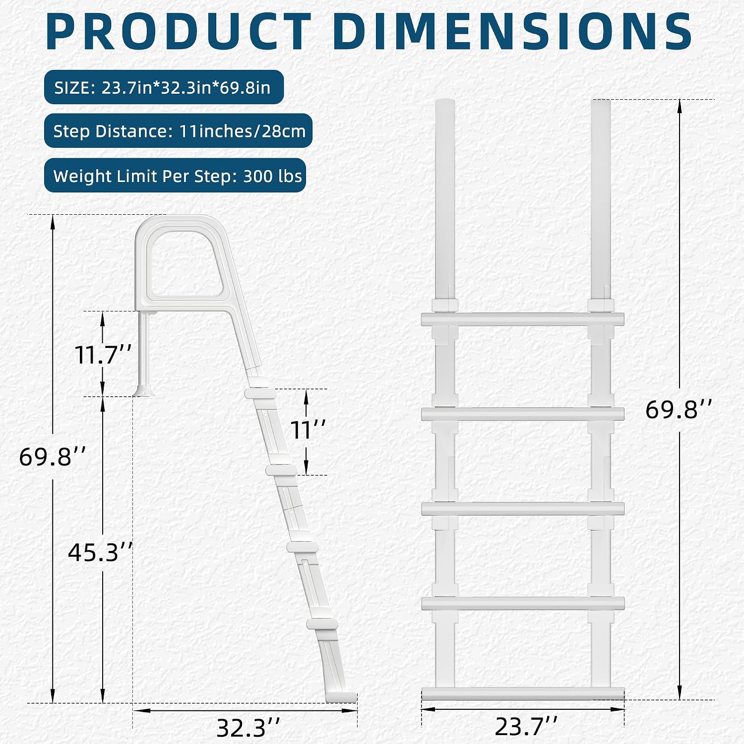 Pool Ladder, 5-Step Pool Stair - Pool Ladder Above Ground review and price