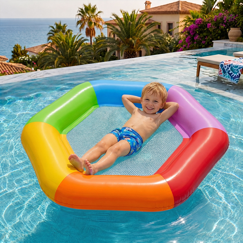 New Hexagon Colorful Inflatabl - Pool Lounger Inflatable review and price