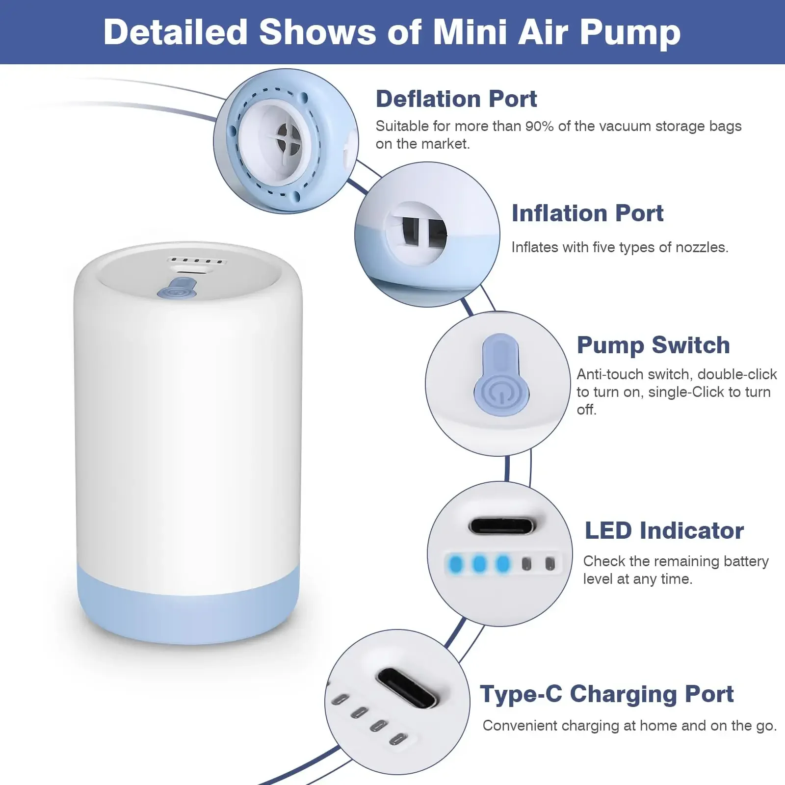 Rechargeable Electric Air Pump - Pool Lounger Inflatable review and price