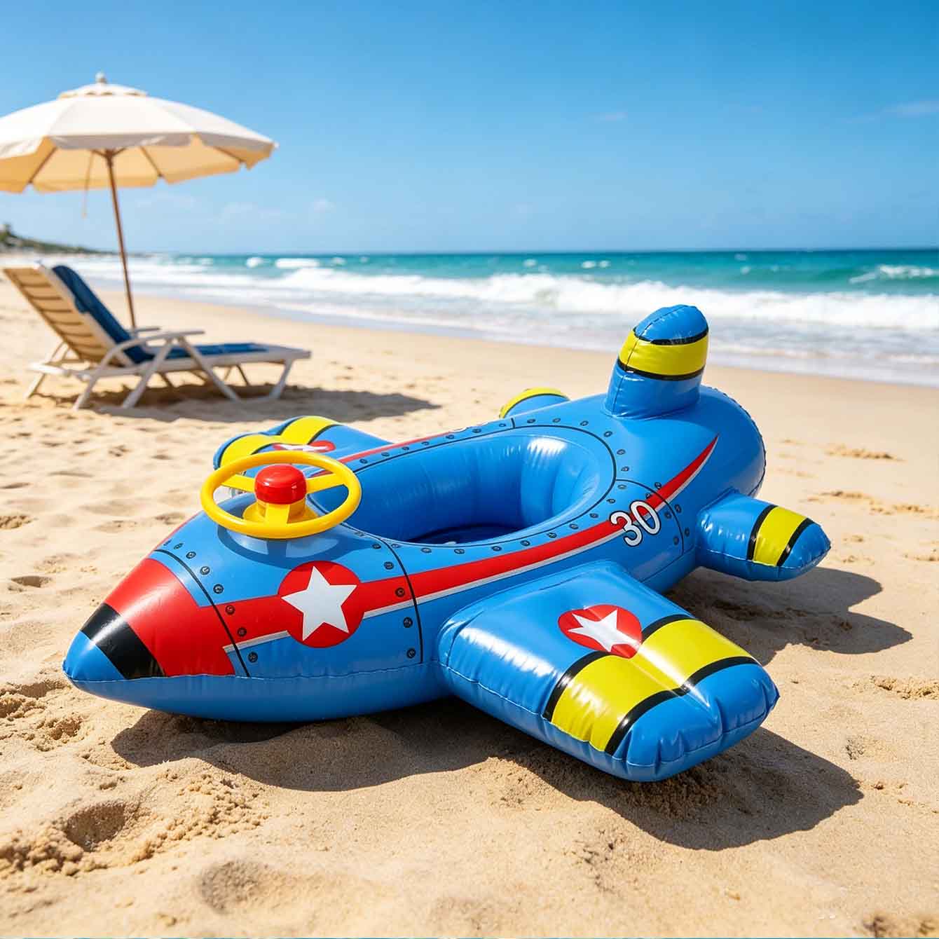 1PC Airplane Swimming Float In - Pool Float Ring Inflatable review and price