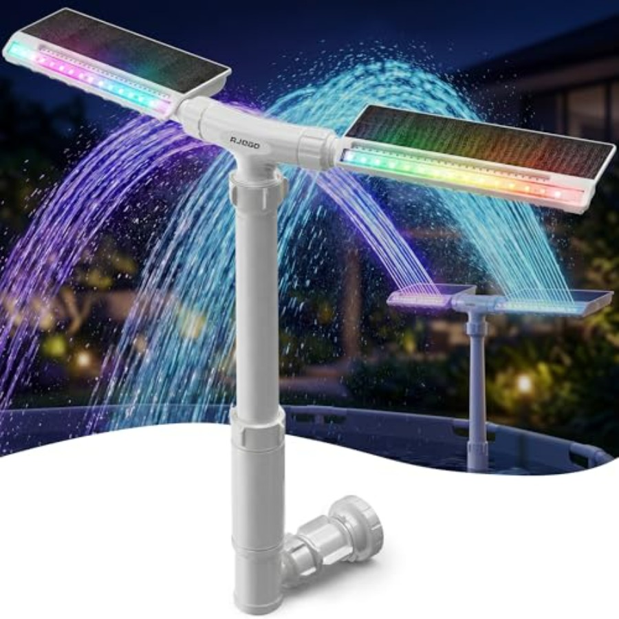 Solar pool fountain for ingrou - Pool Light Solar Rechargeable review and price