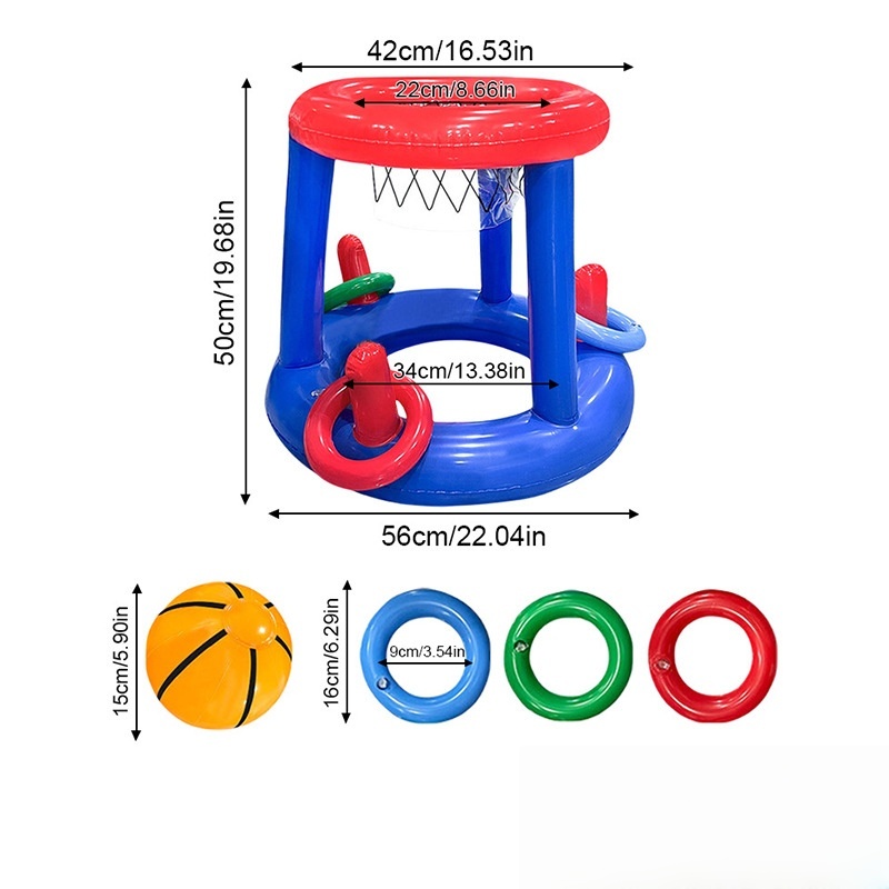 Inflatable Basketball Hoop & C - Pool Float Ring Inflatable review and price