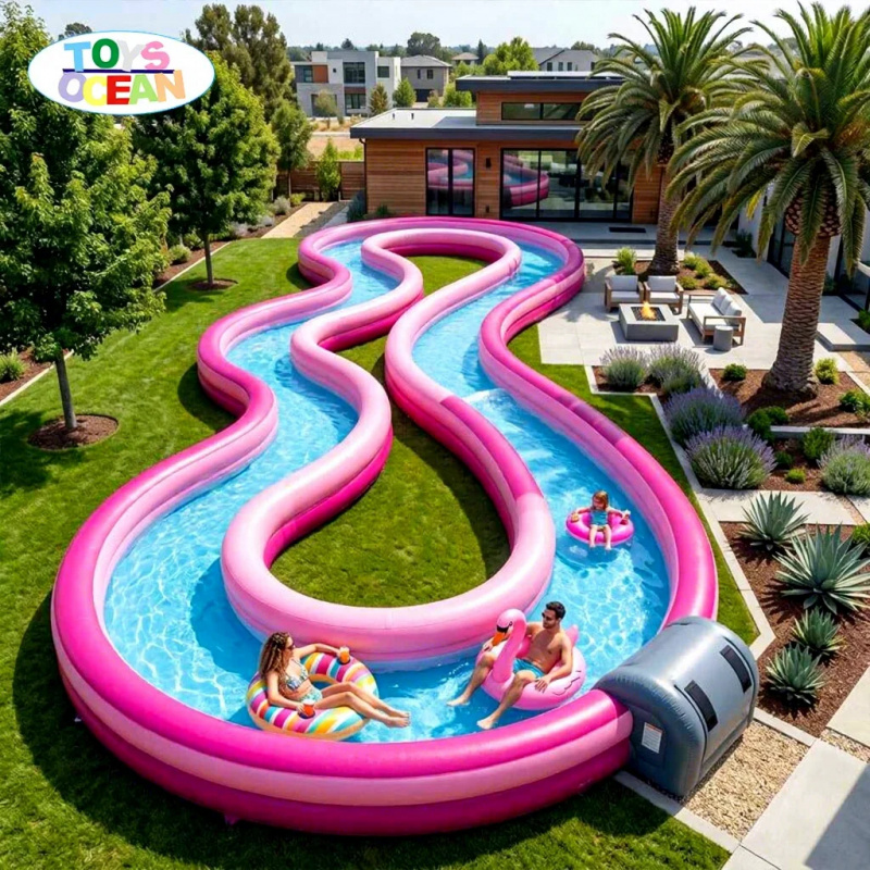 Commercial Inflatable Lazy Riv - Water Slide Inflatable review and price