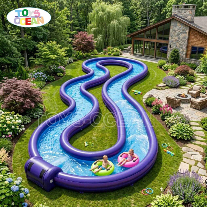 Commercial Inflatable Lazy Riv - Water Slide Inflatable review and price