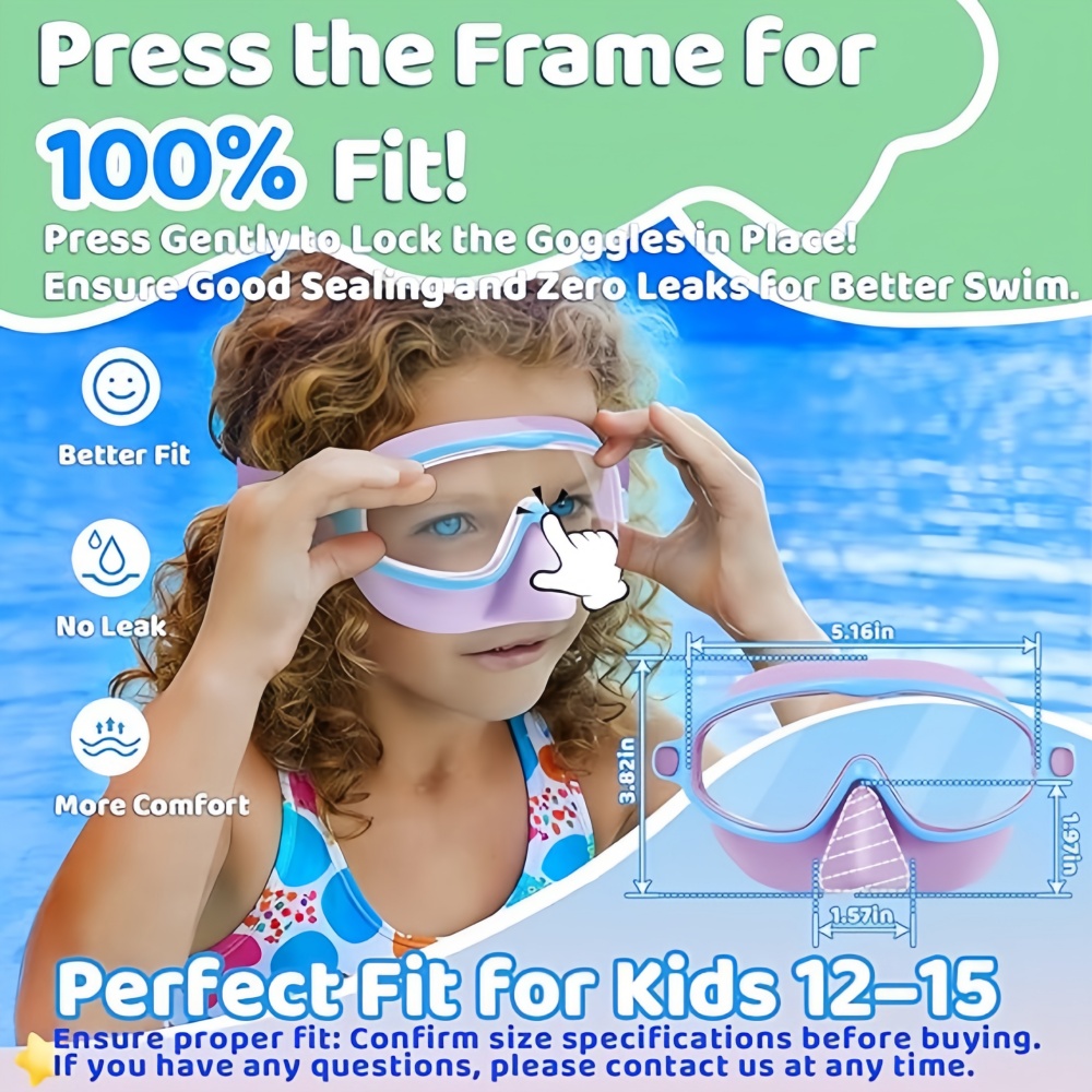Kids Swimming Goggles with Nos - Swim Goggles Anti Fog Uv review and price