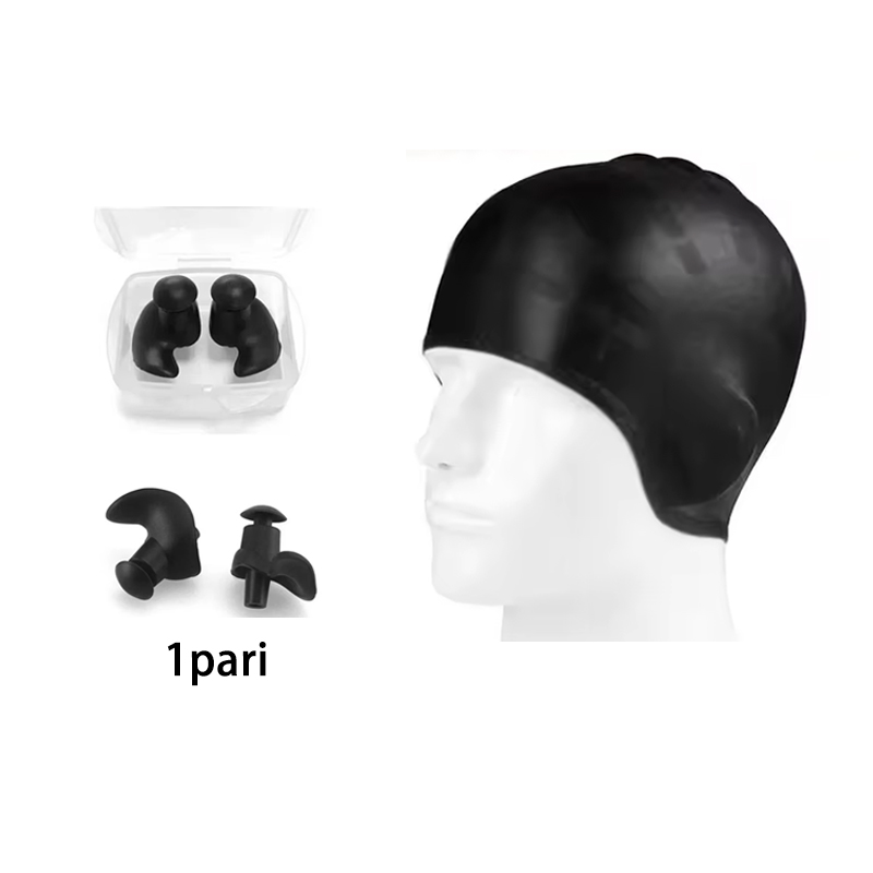 Silicone Swimming Cap + Earplu - Pool Cover Waterproof review and price
