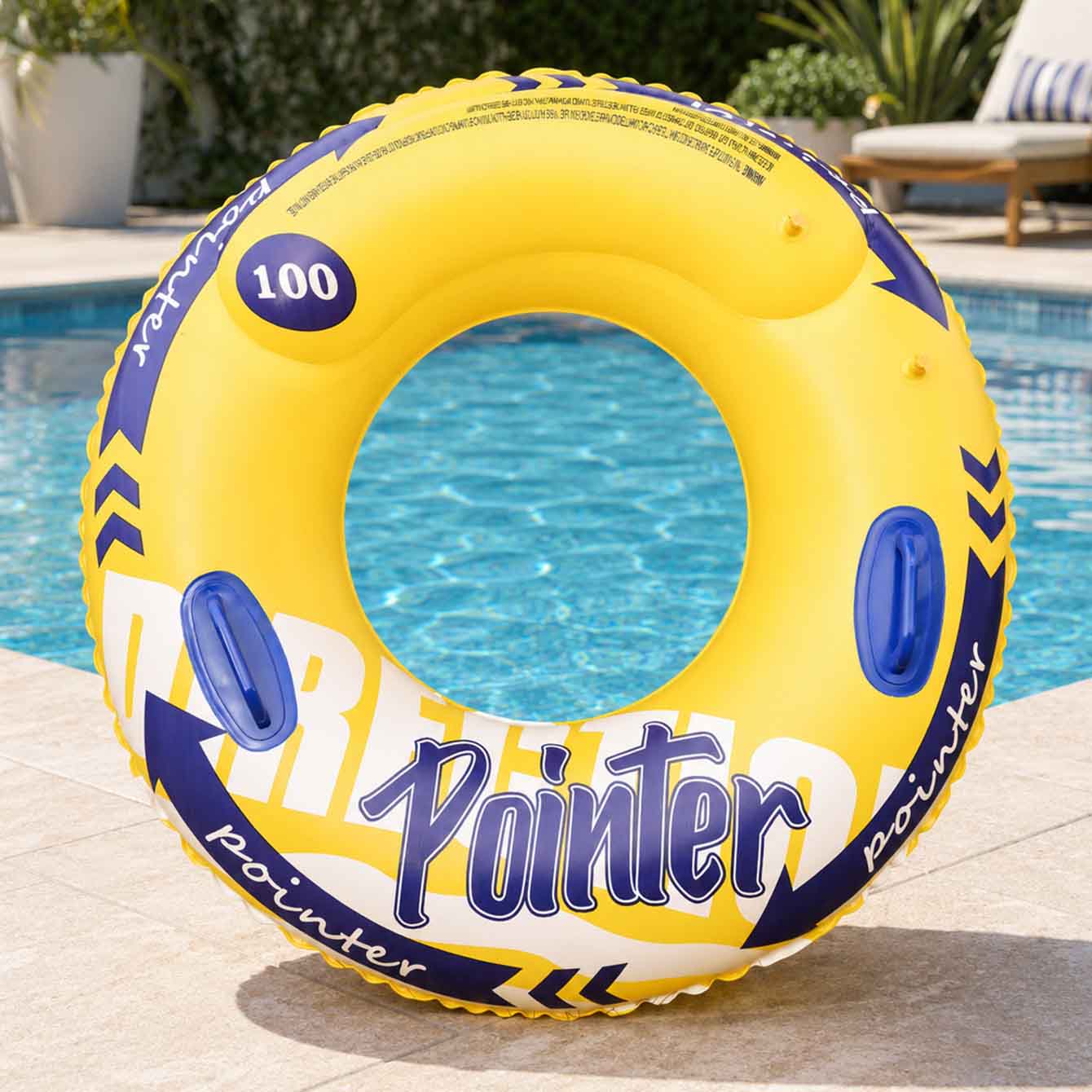 1PC Inflatable Swim Ring with  - Pool Float Ring Inflatable review and price